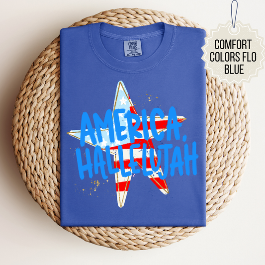 America, Hallelujah Comfort Colors Tee